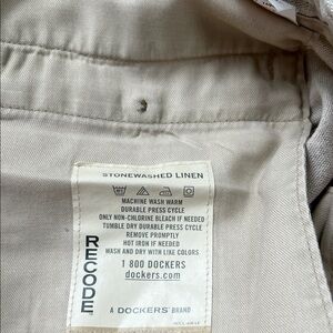 Dockers Stonewashed Linen Men's Chinos - Tan